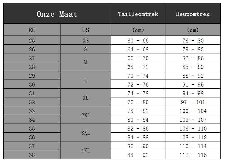 Kleurkleding Dames Broeken Maat