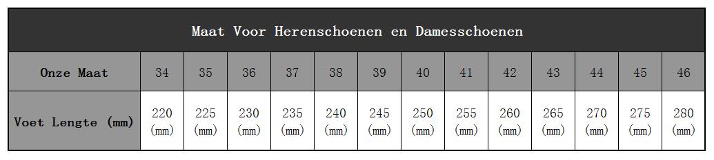 Kleurkleding Schoenen Maat