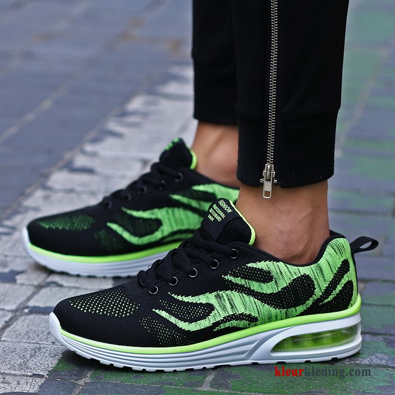 2018 Student Loopschoenen Casual Alle Wedstrijden Trend Fluo Sportschoenen Heren Groen