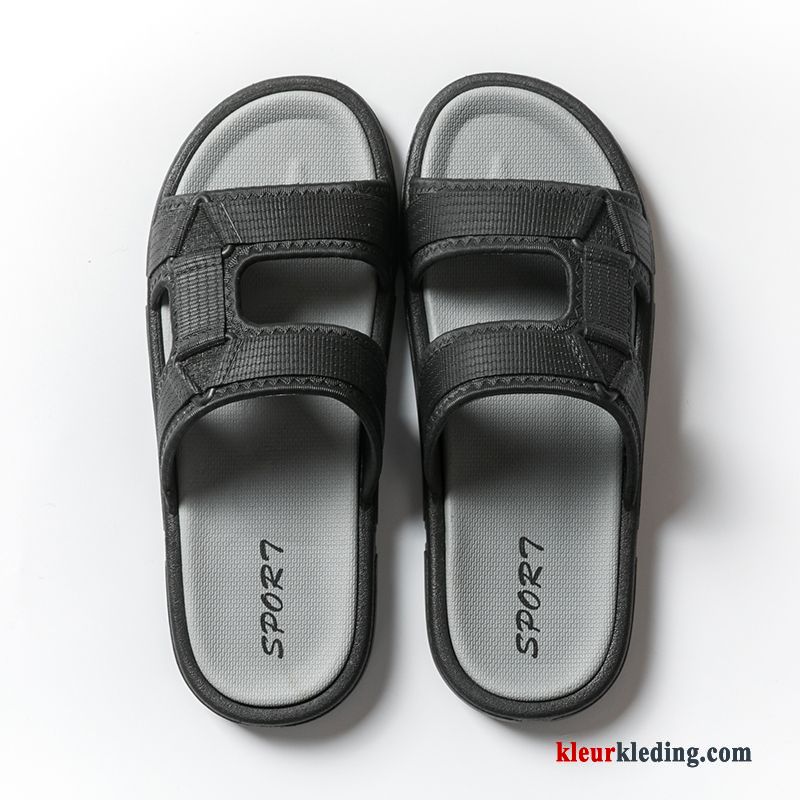 Antislip Slippers Mannen Lovers Binnen Zomer Badkamer Bovenkleding Heren Zwart