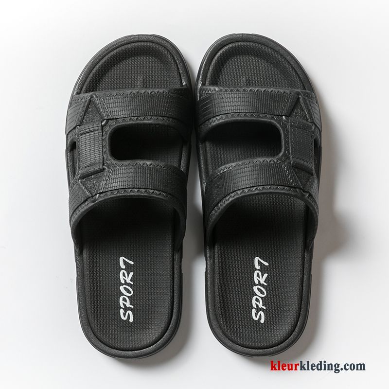 Antislip Slippers Mannen Lovers Binnen Zomer Badkamer Bovenkleding Heren Zwart