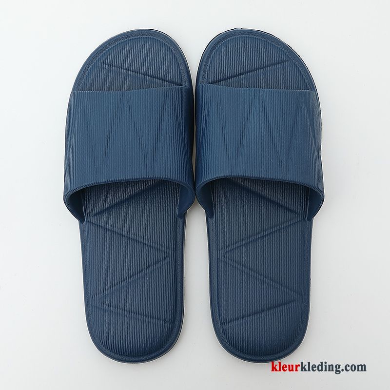 Badkamer Slippers Zomer Lovers Vier Seizoenen Vrouwen Mannen Binnen Heren Blauw