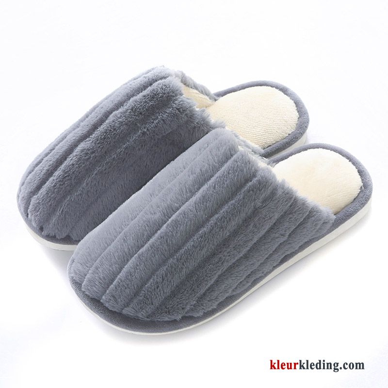 Binnen Winter Vrouwen 2018 Mooie Mannen Slippers Lovers Heren Grijs