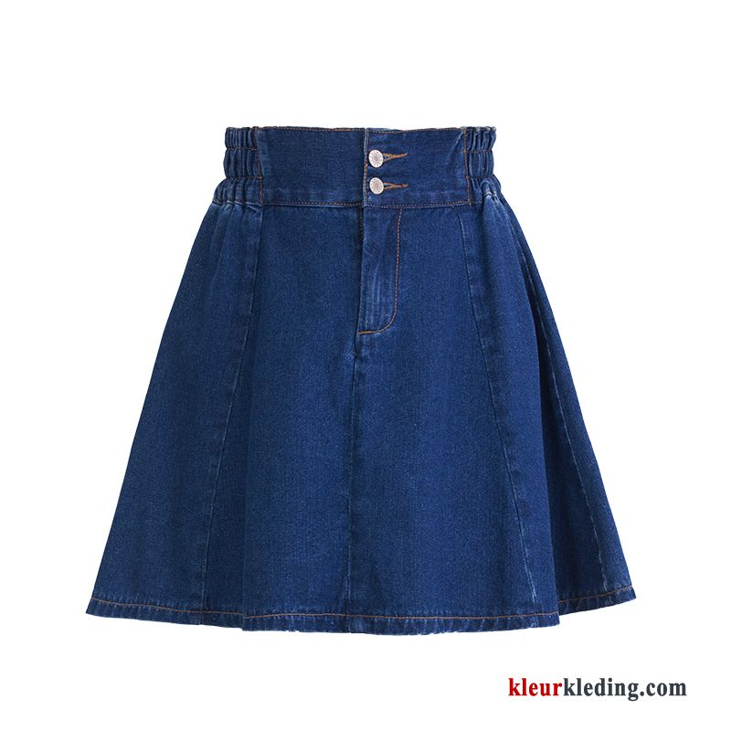 Blauw Hoge Taille Dames Nieuw Korte Rokjes 2018 Zomer Denim