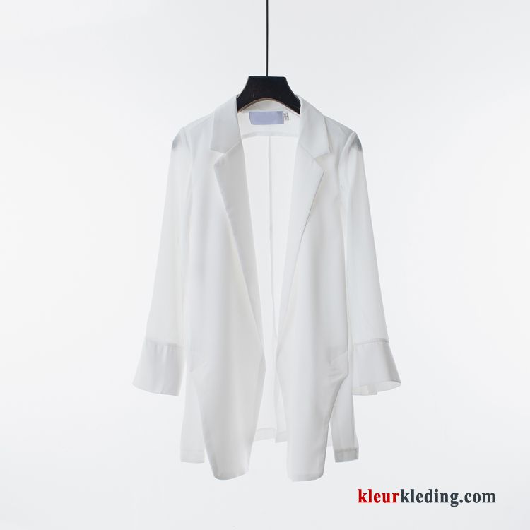 Blazer Chiffon Zonbeschermingskleding Losse Voorjaar Dames Lang Cardigan Nieuw