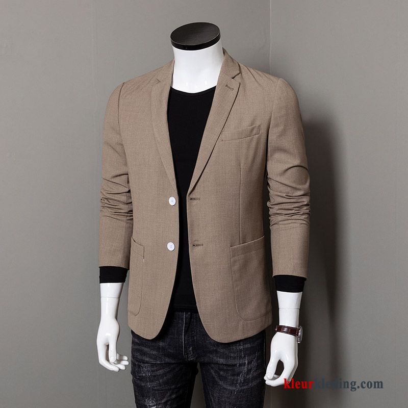 Blazer Heren Mannelijk Casual Pak Trend Lichte En Dun Bedrijf Mini