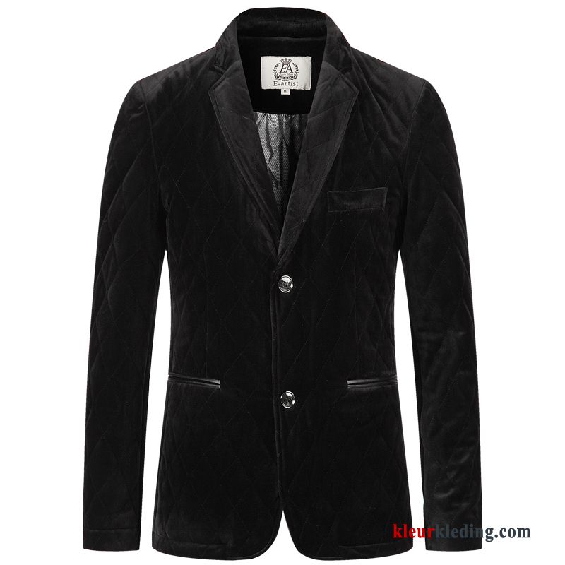 Blazer Katoenen Jas Winter Kleding Mannelijk Dunne Pak Grote Maten Heren Zwart