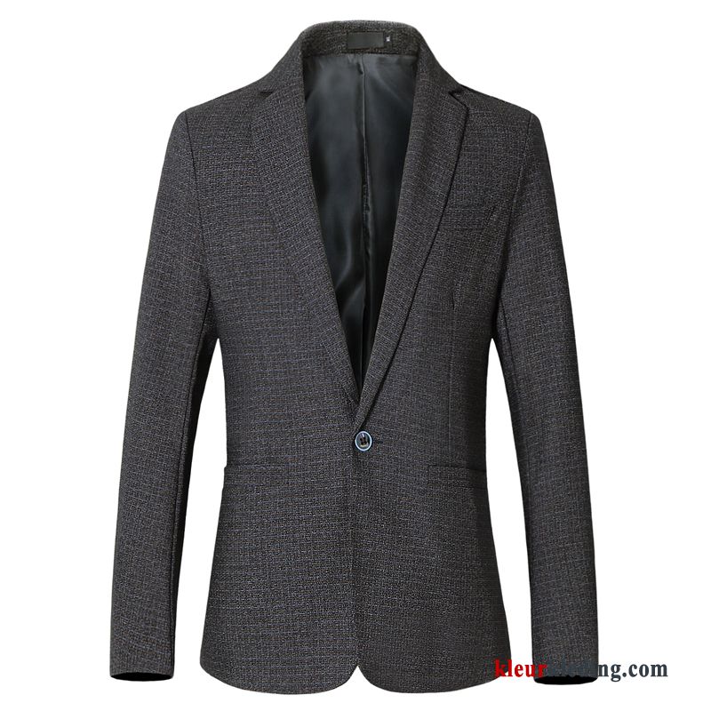 Blazer Trend Winter Herfst Heren Grijs Jas Pak Jasje