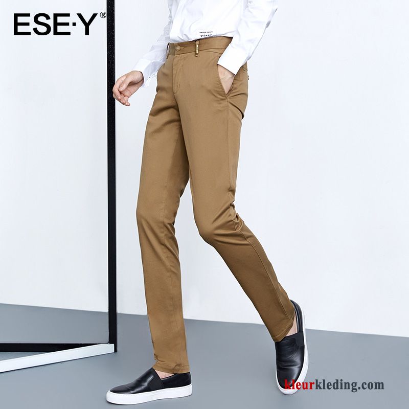 Broek Bedrijf Slim Fit Jeugd Casual Broek Heren Trend Wit