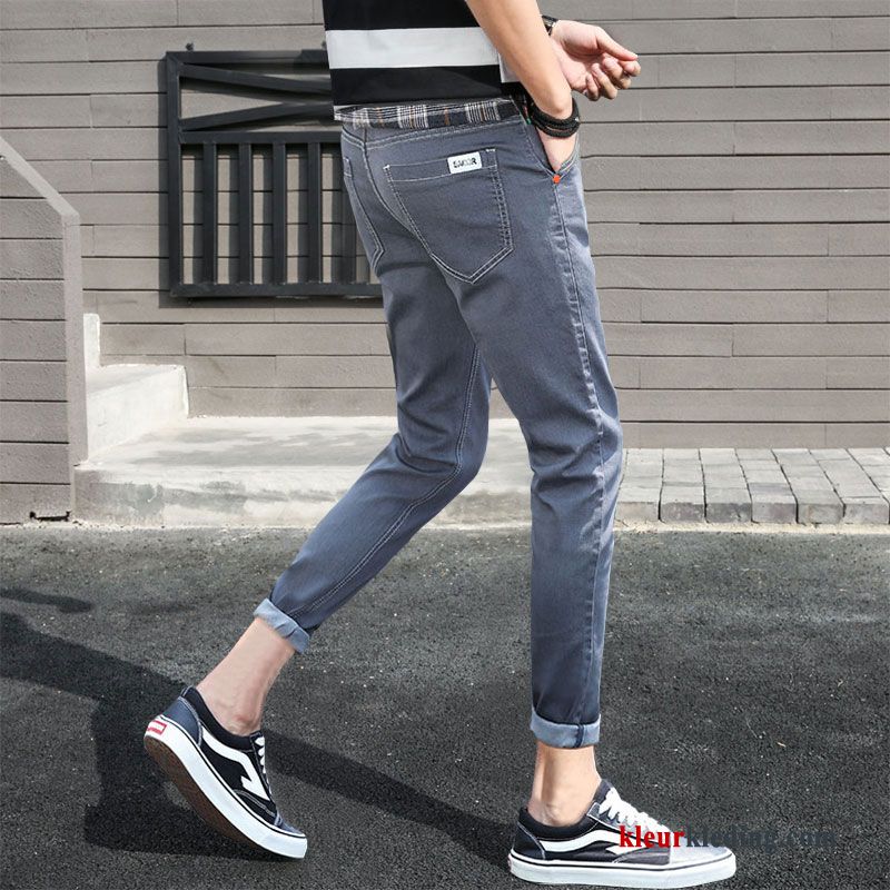 Broek Casual Mini Heren Zomer Spijkerbroek Jeans Zwart Trend