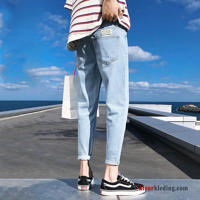 Broek Casual Mini Heren Zomer Spijkerbroek Jeans Zwart Trend