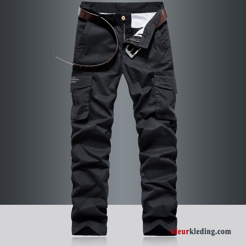 Broek Rechtdoor Heren Losse Cargo Broek Casual Broek Meer Zakken Voorjaar