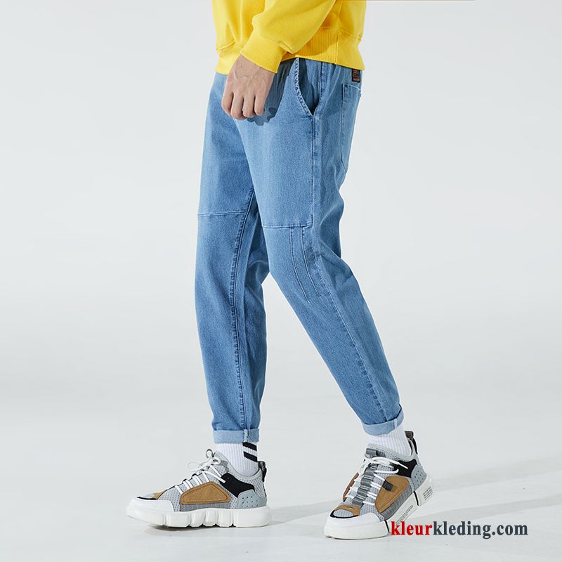 Broek Trendy Merk Spijkerbroek Jeans Licht Blauw Rechtdoor Heren Zomer