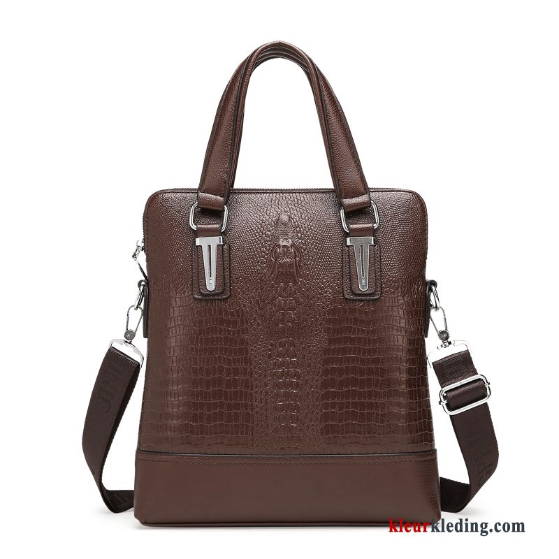 Bruin Leer Heren Handtas Messenger Tas Casual Business