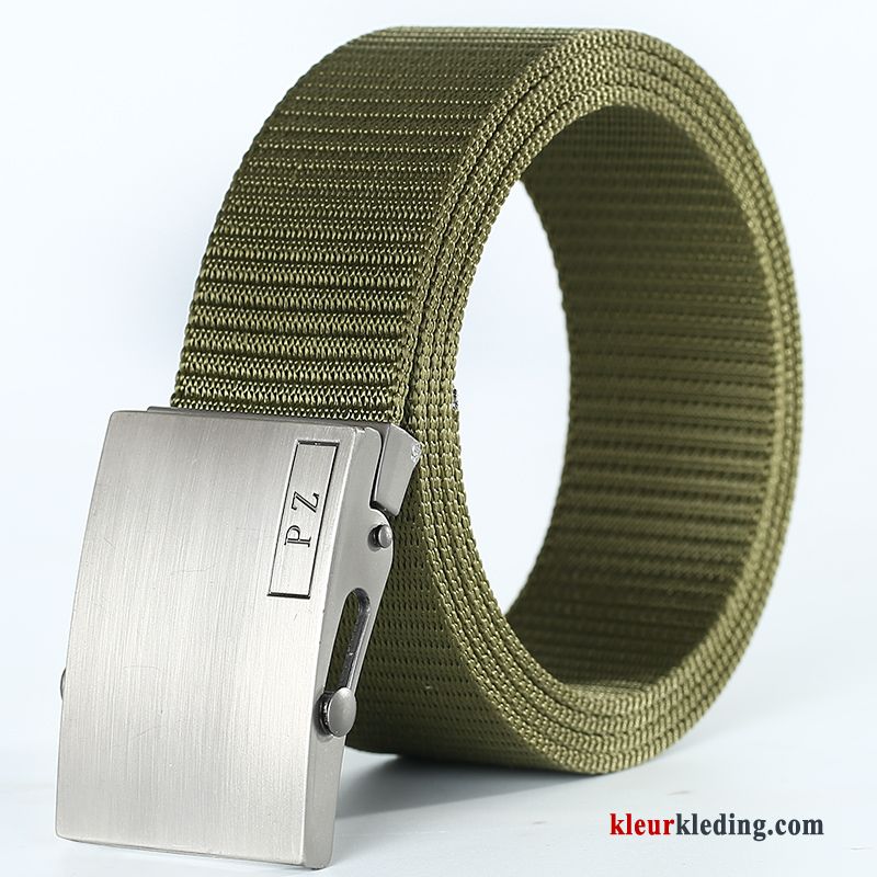 Canvas Glad Riem Automatische Aftrek Jeugd Trend Casual Heren