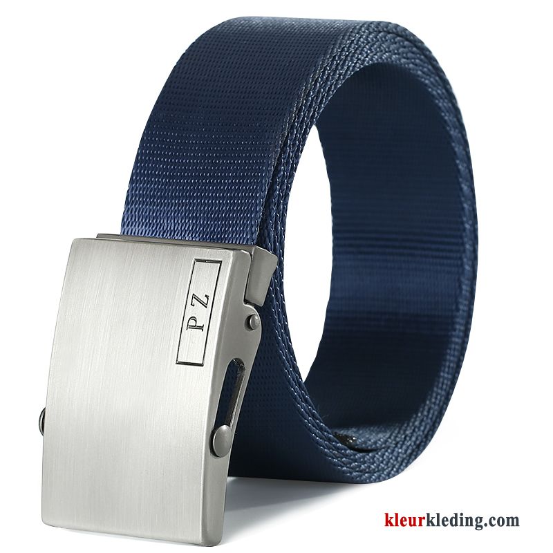 Canvas Glad Riem Automatische Aftrek Jeugd Trend Casual Heren