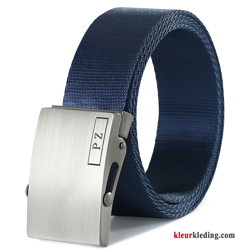 Canvas Glad Riem Automatische Aftrek Jeugd Trend Casual Heren