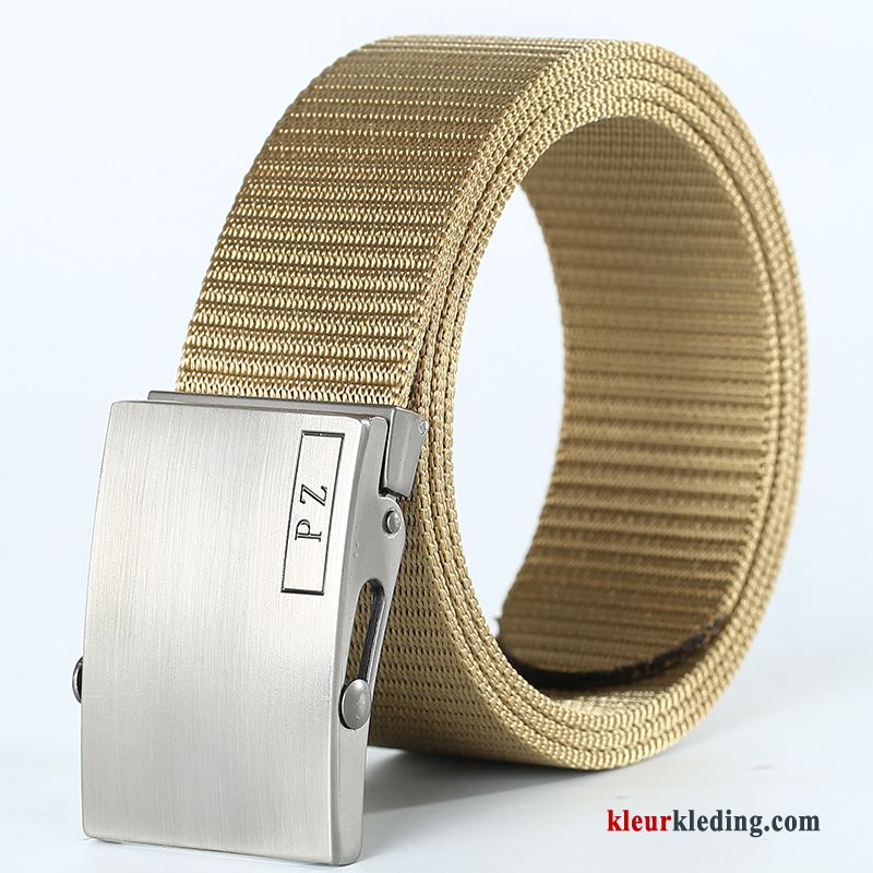 Canvas Glad Riem Automatische Aftrek Jeugd Trend Casual Heren