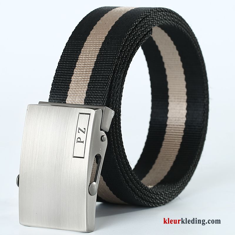 Canvas Glad Riem Automatische Aftrek Jeugd Trend Casual Heren