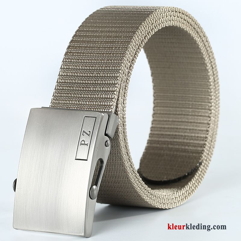 Canvas Glad Riem Automatische Aftrek Jeugd Trend Casual Heren