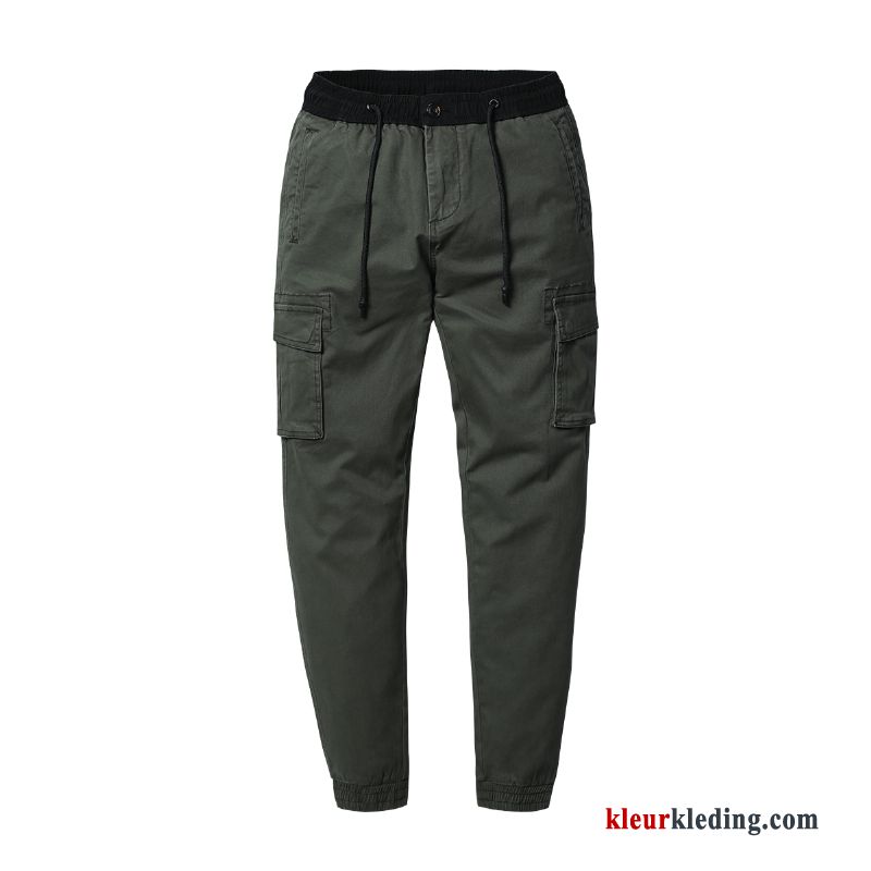 Cargo Broek Heren Casual Broek Slim Fit Strak Herfst Nieuw Khaki Cargo