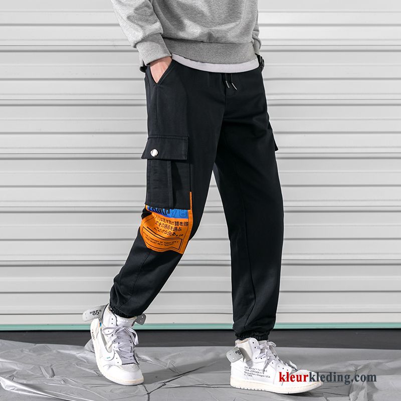 Cargo Broek Joggingbroek Strak Heren Losse Groen Voorjaar Trendy Merk