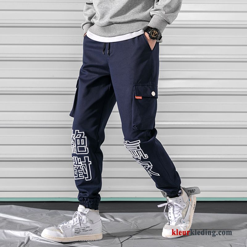 Cargo Broek Joggingbroek Strak Heren Losse Groen Voorjaar Trendy Merk