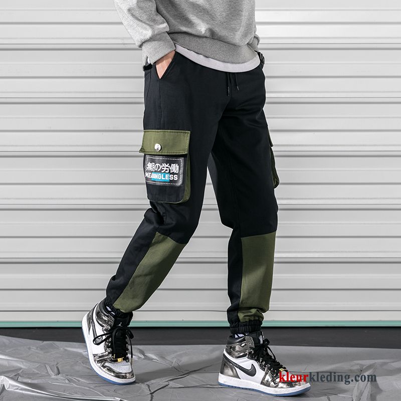 Cargo Broek Joggingbroek Strak Heren Losse Groen Voorjaar Trendy Merk