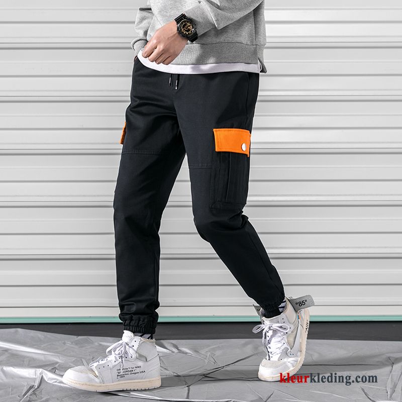 Cargo Broek Joggingbroek Strak Heren Losse Groen Voorjaar Trendy Merk