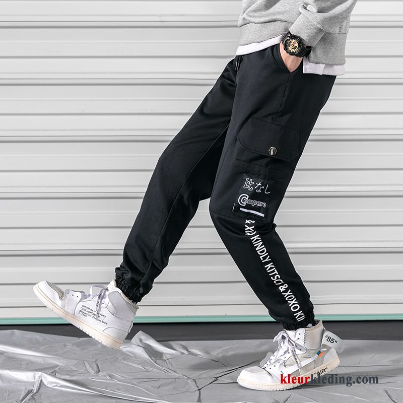 Cargo Broek Joggingbroek Strak Heren Losse Groen Voorjaar Trendy Merk