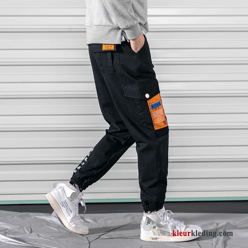 Cargo Broek Joggingbroek Strak Heren Losse Groen Voorjaar Trendy Merk