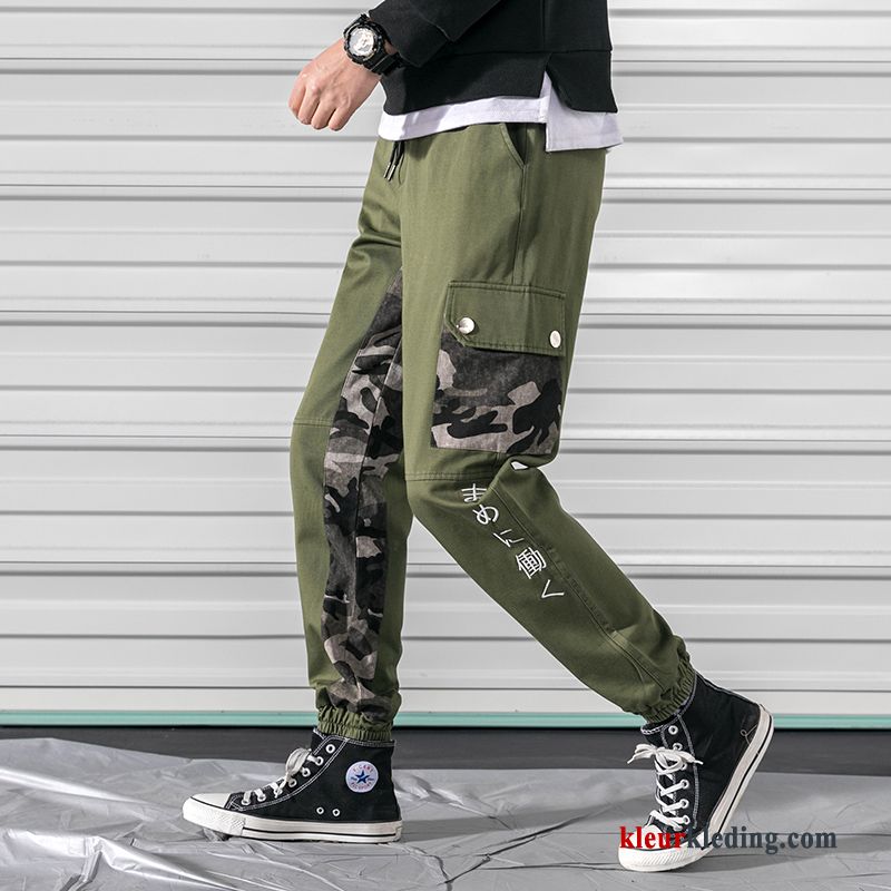 Cargo Broek Joggingbroek Strak Heren Losse Groen Voorjaar Trendy Merk