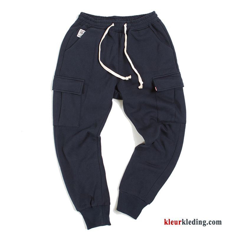 Cargo Broek Joggingbroek Trend Zak Dikke Zwart Losse Groot Heren