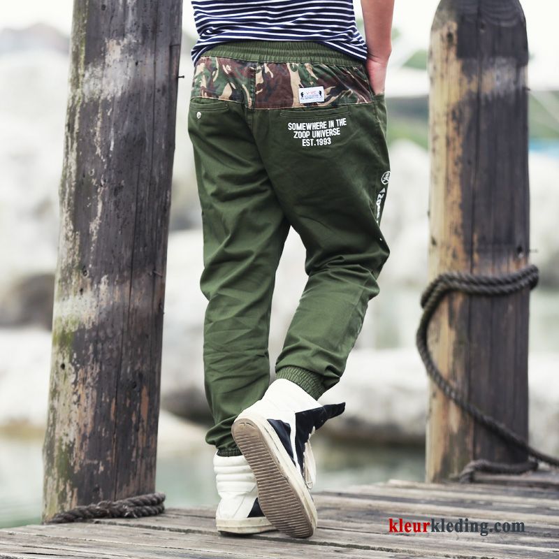 Cargo Broek Losse Groen Casual Broek Trend Strak Harlan Heren Outdoor