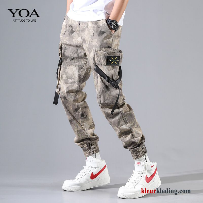 Cargo Broek Mannelijk Heren Trendy Merk Camouflage Harlan Losse Zwart Casual Broek