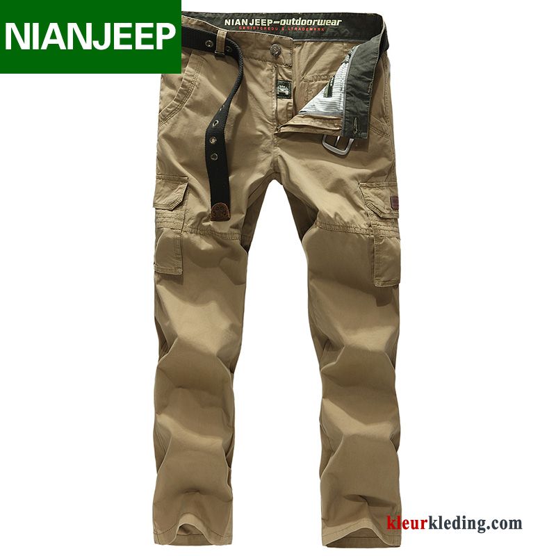 Cargo Broek Mannelijk Katoen Voorjaar Dun Heren Casual Zomer Broek Bruine