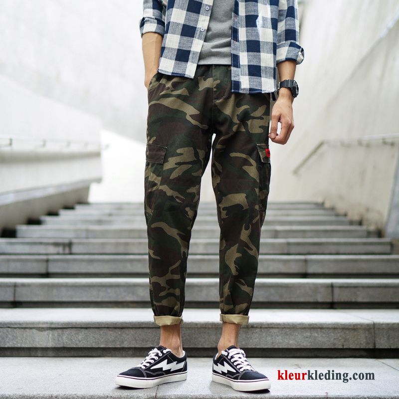 Cargo Broek Potlood Broek Camouflage Heren Trendy Merk Streetstyle Harlan