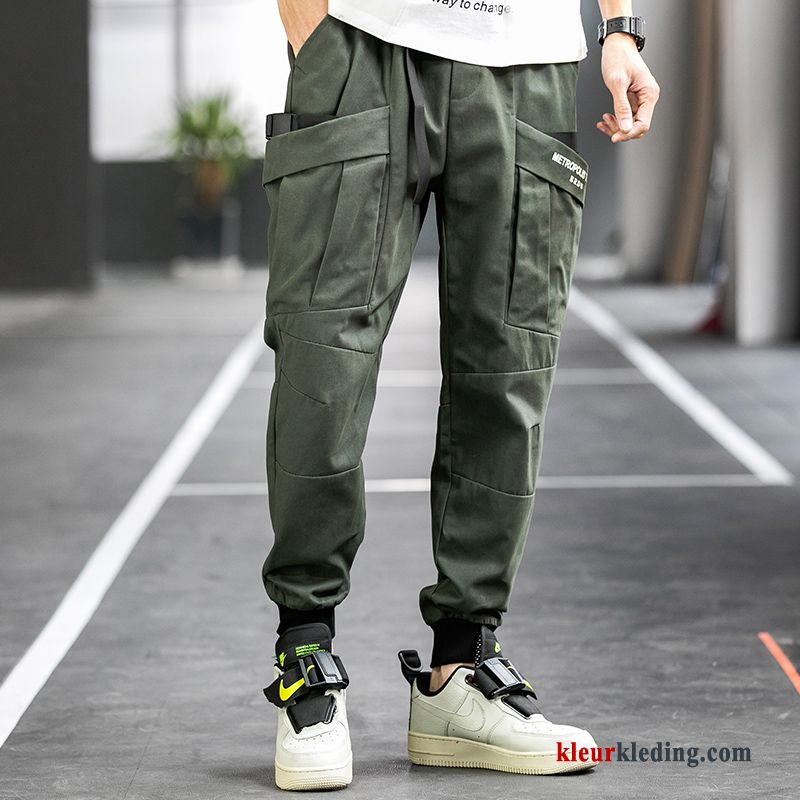 Cargo Broek Trend Voorjaar Mannelijk Broek Rechtdoor Trendy Merk Cargo Mini Heren