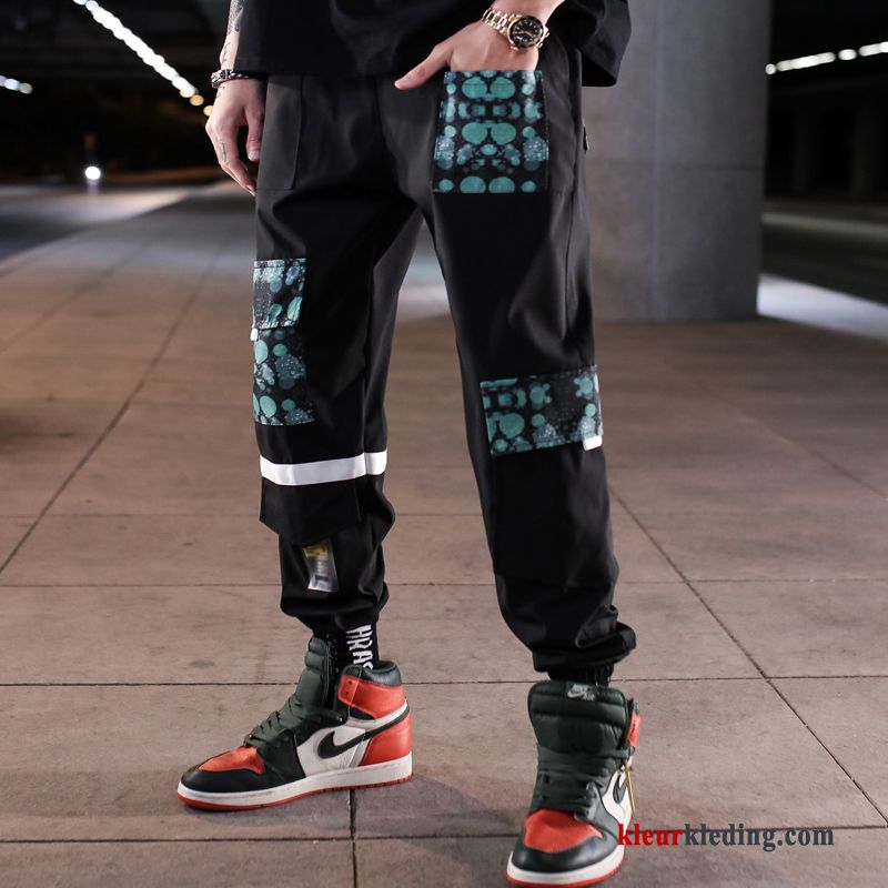 Cargo Broek Trendy Merk Heren Hip-hop Strak Sport Wit Casual