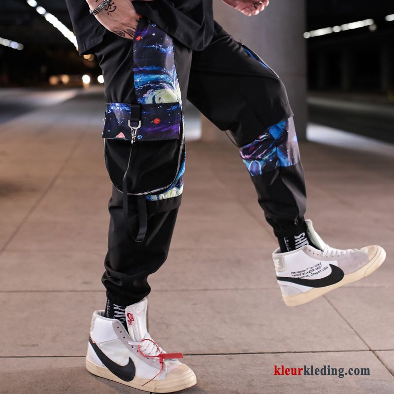 Cargo Broek Trendy Merk Heren Hip-hop Strak Sport Wit Casual