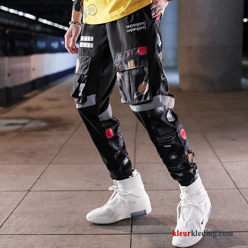 Cargo Broek Trendy Merk Heren Hip-hop Strak Sport Wit Casual