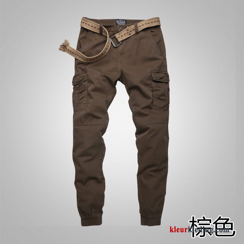 Cargo Broek Voorjaar Strak Potlood Broek Casual Heren Rood Cargo Harlan