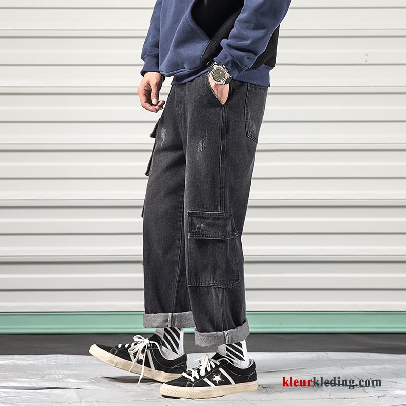 Cargo Trendy Merk Spijkerbroek Jeans Mannelijk Voorjaar Grote Maten Heren Casual Broek