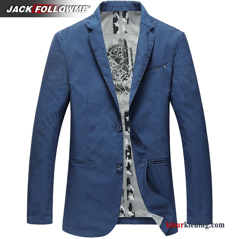 Casual Blauw Blazer Nieuw Jasje 2018 Pak Slim Fit Heren