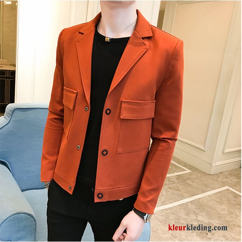 Casual Blazer Trend Brits Heren Jas Jack Rood