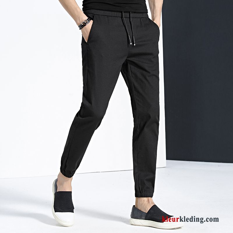 Casual Broek Heren Slim Fit Dunne Strak Lange Zomer Trend