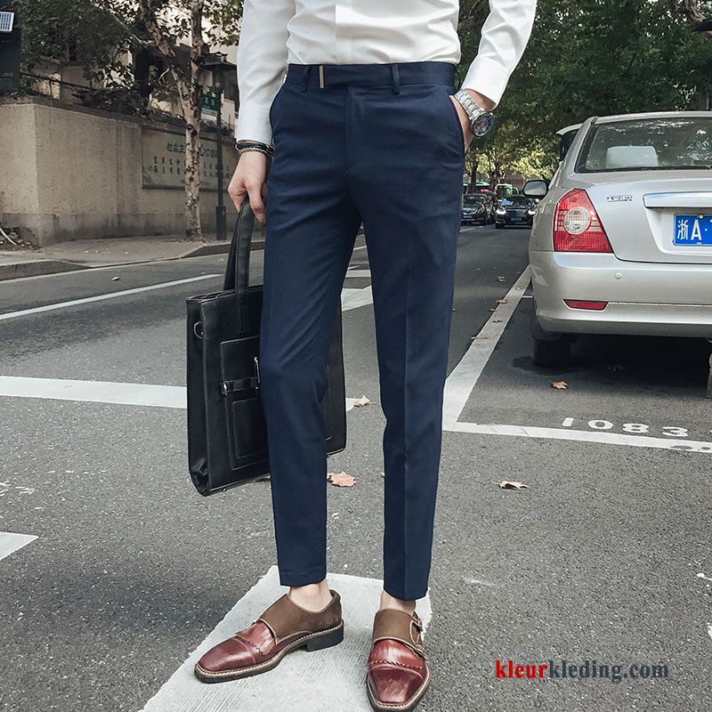 Casual Broek Trend Blauw Pak Mini Mannelijk Heren Jeugd