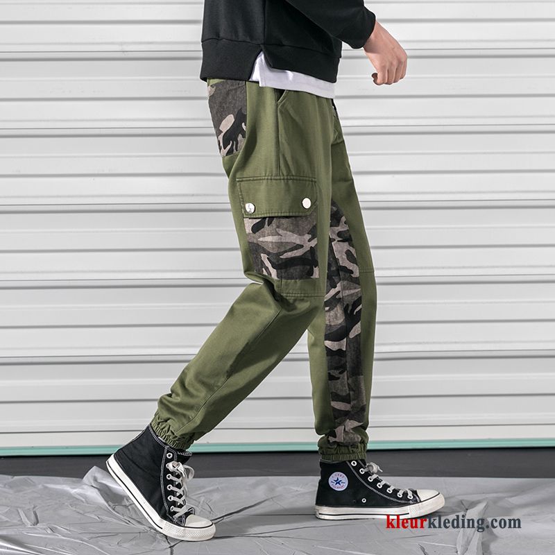 Casual Broek Trendy Merk Joggingbroek Heren Strak Cargo Broek Zwart Voorjaar