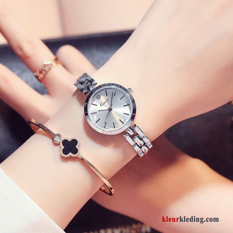 Casual Dames Waterdicht Student Meisje Mode Armbanden Horloge Rood