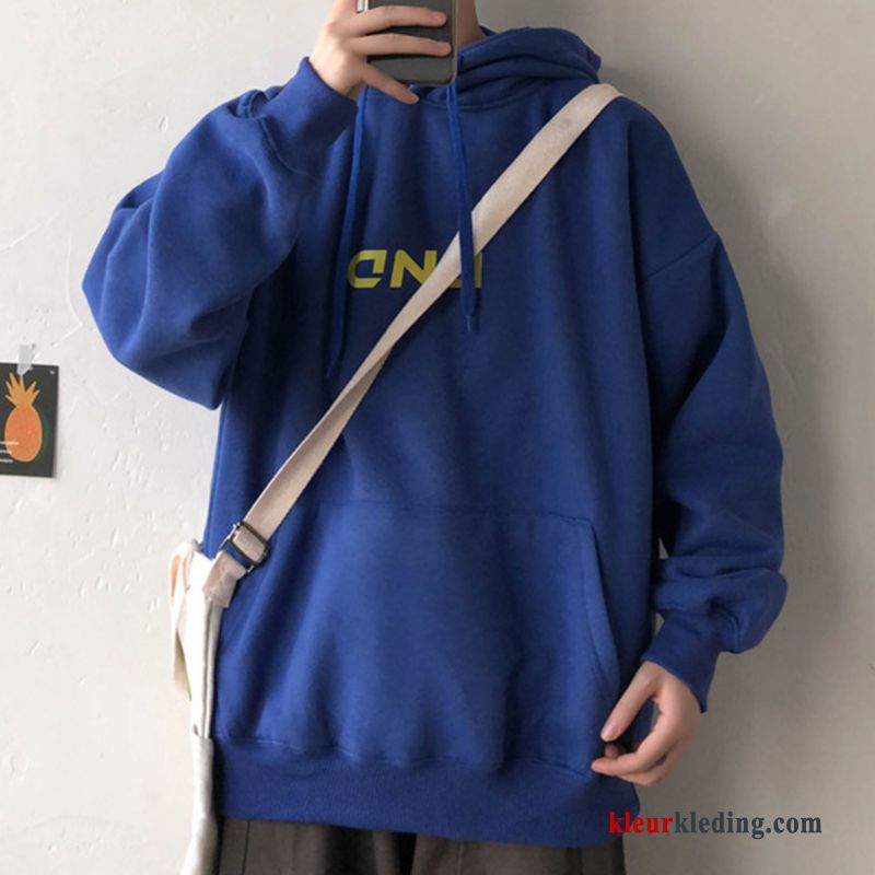 Casual Hoodie Jasje Nieuw Mannelijk Heren Blauw Voorjaar